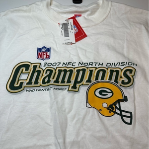 Green Bay Packers 2007 NFC North Championship Shirt Size Large L NWT NFL SEARS‎